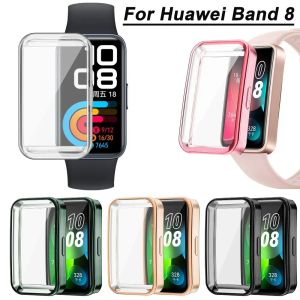 Enheter Skärmskyddsfodral för Huawei Band 8 Full täckning Bumper Soft TPU Protective Case Cover för Huawei Band 8 -tillbehör