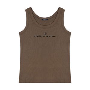 Sommarny 2024 Produktstil Brev hudvård, hög elastisk, mångsidig ärmlös kryddig tjej Sling Tank Top för kvinnor