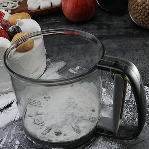 new Kitchen Round Flour Sieve Filter Handheld Powdered Sugar Sifter Powder Shaker Measuring Cup Making Sifting Tool Baking for Baking Flour