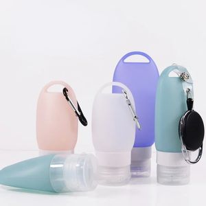 1 pcs bottiglia vuota kit da viaggio in silicone bottiglia da pressione per shampoo lozione piccoli contenitori campione blu verde 40/60/90ml