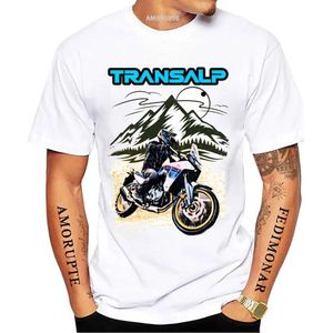 Camisetas masculinas transalp 750 xl deserto correrida motoCicleta piloto camiseta nova summe homens de manga curta moto esporte menino casual ts cool equitao tops t240425