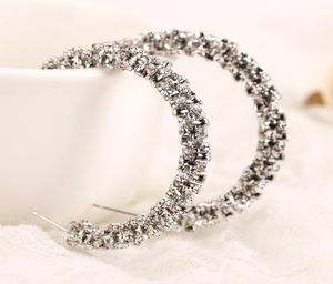 Arrived Big Woman Hoop Earrings Woman Fashion Temperament Long Paragraph Crystal Earrings Female Version Jewelry YFJEWE4883149