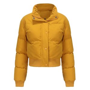 Parkas Women Quilted Jacket Winter Puffer Jackets for Women 2024 Autumn Short Cold Coat Brown Apricot Yellow Red Army Green Black New