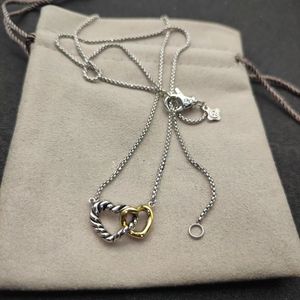 Новое дизайнерское ожерелье David Yurma Designer Designer Popult x Line Line Pendate Chain Retro Titanium Stever Silver Collece David Yurma Jewelry Pired 535