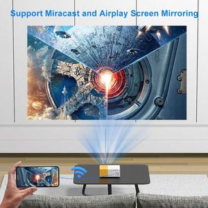 Projectors MINI Projector J9C LED Portable Home Cinema 720P Sync Android iPhone Beamer Keystone Correction for 1080P Video TV Stick