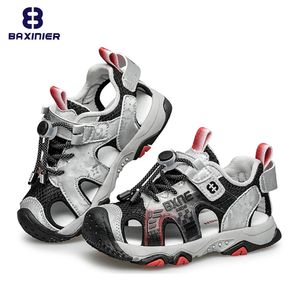 Baxinier Summer Sandals Sandals Hookloop Outdoor Childrens Sandalias нельзя мягкое дно мальчики для мальчиков первые ходьбы 240425