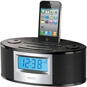 Homedics SS-6510 Soundspa Fusion AM FM Alarm Clock Radio와 iPod 도킹 스테이션 6 자연 사운드 및 LCD Display222E