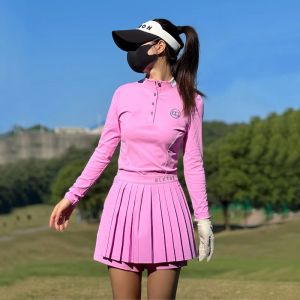 シャツblkteeゴルフ女性秋/冬の新しい長袖シャツの女性プリーツスカートプロフェッショナルハイエンドゴルフ衣料品女性スーツ