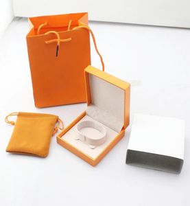 Fashion Jewely Box Whole H Jewelry Orange Highgrade Armband Armband Halsband Set Packaging Gift2106597