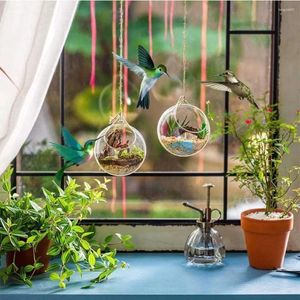 Vases Terrarium Container Glass Flowerpot Desktop Ornament Home Decoration Hanging Gift Nordic Styles Hydroponic Flower Vase