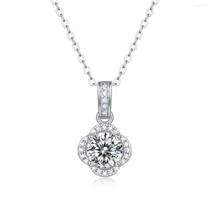 Correntes na Promise de alta qualidade noiva S925 Jóias de jóias Mossanitas VVS VVS Moissanite Cherry Flower 925 Sterling Silver Dechlacesy