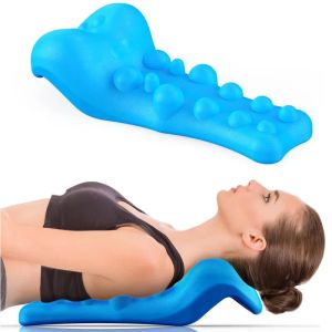 Pillow pescoço ombro relaxador com tração cervical alívio da dor no pescoço da dor e alinhamento da coluna cervical travesseiro quiroprático