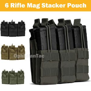 Колурка тактического пакета Tactle Molle Triple Magazine Magazine Magaze DoubleLayer Mag Couches Universal Cartridge Holder для M4 M14 M16 AK AR