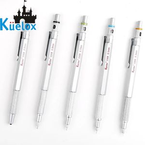 Kuelox Full Metal Mekanik Kalem 0.3/0.5/0.7/0.9/2.0mm Çizim Çizim Otomatik Kalem Profesyonel Sınıf 1 PCS 240422