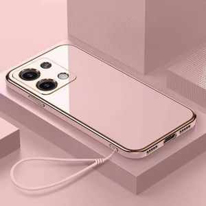 Cell Phone Cases Luxury shock-absorbing phone case suitable for Xiaomi Redmi Note 13 PRO 4G 5G Pro+square electroplated back cover J240426