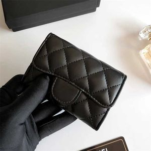 Titulares de cartões de luxo de aba feminino women wallet clássico cartões de bolsas de moeda bolsa cc caviar embreagem pequena 10a passaporte de alta qualidade