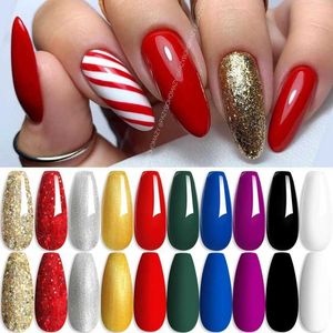 Nail Polish LILYCUTE 7ML Christmas Gel Nail Polish Sparkle Red Green Gel Nail Art Varnish UV LED Soak Off Gel Nail Varnish New Year Nails Y240425