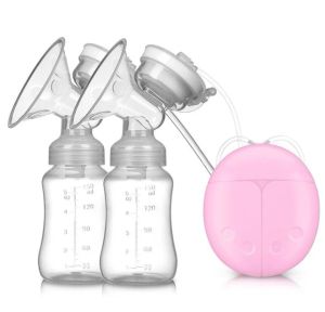 Enhancer Electric Breast Pump Bilateral Milk Pump USB Powered with Baby Milk Bottle Baby Powerful Suction Breast Feeding Accessories