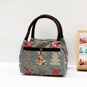 Canvas Bag Women 2024 Ny väska Tygpåse Lunchlåda Tygväska Pendling för att arbeta liten tygväska Bento Bag liten handväska F1