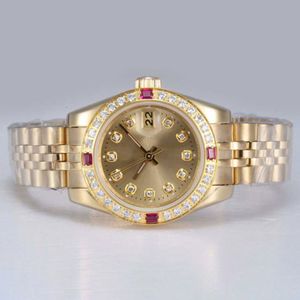 Смотреть Mens Designer Automatic Watch Awomame Automatic Full Gold с бриллиантовым рамным обменом