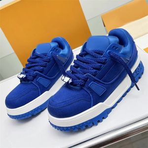 Designer neuer Schuhe Trainer Maxi Sneaker Mode Schnürsenging Perlen pralle Freizeitschuhe Frauen Männer Top-Qualität Leder-Bahnsteig-Sneaker mit Kistengröße 35-45 T26