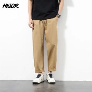 Pantaloni da carico dritta hiqor prima primavera in calpella y2k pantaloni di cotone di alta qualità per uomini pantaloni 240422