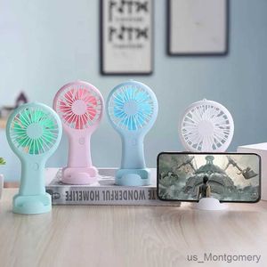 Electric Fans Colorful handheld mini fan portable USB charging convenient creative cool small fan pocket handheld fan summer gift