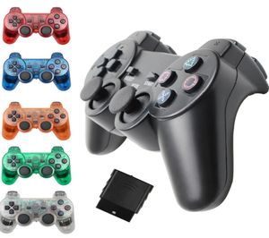 Sony PS2コントローラー用のワイヤレスゲームパッドプレイステーション2コンソールジョイスティック二重振動ショックJoypad Wireless Contle8203095