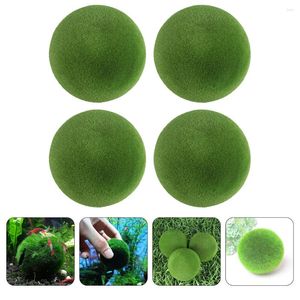 Decorative Flowers 4 Pcs Moss Ball Decorations Christmas Balls Foam Supermarket Simulation Props Green