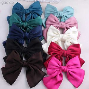 Klipsy do włosów Barrettes Modna wstążka Hairgrips Big Lar Bow HairPin for Women Girls Satin