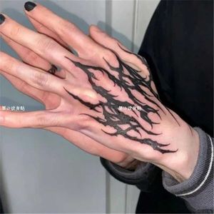 Tattoo Transfer Punk Temporary Tattoo Stickers Man Back of Hand Fake Tattoos Cheap Goods Goth Lasting Tatoo Stickers Festival Art Spider Tatuaje 240426