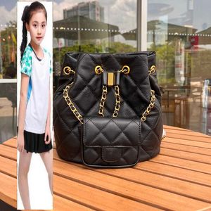 Kids Bags 23A Womens Designer Claskin Drawstring Bucket Black Composite Bags Gold metal Hardware Matelasse Chain Crossbody Shoulder Handbags Turn Lock Purse 22X12