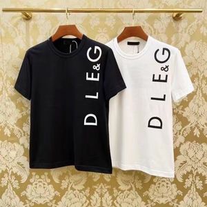 T-shirt maschile designer lettere a collo rotondo in cotone puro t-shirt casual estivo per maschile coppie unisex tops tops da donna multiple