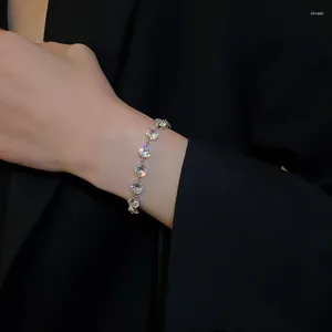 Charm Bracelets Koreanische Mode transparent Farbzirkon String für Frauen Personalisiertes Design Schmuck Hochzeitsfeier Geschenke