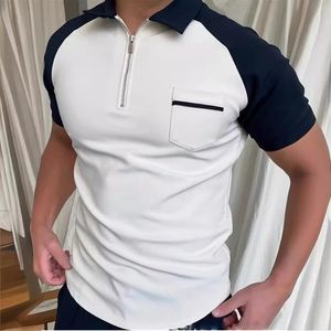 Summer Mens Luxury Polo Shirt Brand Cool Business Business Casual Sweatabsorbing Top Sport Golf 240409