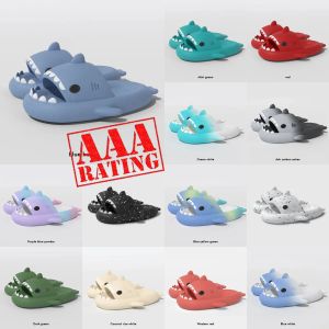 2024 Summer Shark Slippers For Women Men Couples Indoor Outdoor Shark Slides Thick Soled Shoes Kids Sandals Gradient Flip Flops