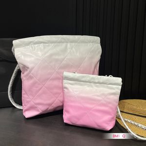 디자이너 4P 그라디언트 미니 쓰레기 가방 핸드 숄더 가방 가죽 토트 클러치 고품질 텔버 가방 여성 지갑 대형 쇼핑 가방