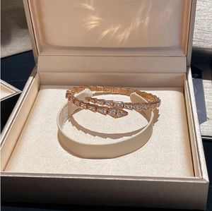 Bracelets de moda Designer Bala de serpentina para mulheres diamantes Gold Rose Gold Sier Sier Ajusta Bracelete Men Jóias Presentes