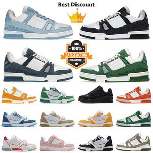 2024 Designer Top Quality Flat Virgil Trainer Casual Shoes Loafers Black White Mesh Calfskin Overlays Low Dhgate Men Women Luxurys Trainers Sneakers Walkin