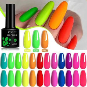 Nail Polish LILYCUTE 7ml Summer Neon Gel Nail Polish Bright Colors Nail Art Semi Permanent Soak Off UV LED Nail Gel Polish Base Top Coat Y240425