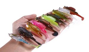 10pcslot 7cm14g set di richiamo bionico kit bass pesce gatto carpa e esca morbida fusione artificiale battuta di pesca di pesca ttail lure5960361