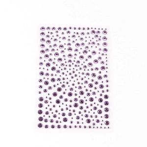 6F3S Tattoo Transfer 1 Sheet Rhinestones Facial Gems Stickers Self-adhesive Face Sticker Simulation Diamond DIY Eye Eyebrow Tattoo Gems Makeup Tools 240426