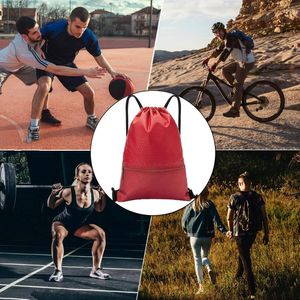 Alışveriş Çantaları Drawstring Sırt Çantası Spor Fitness Su Geçirmez Hafif Basketbol Çantası Okul Yüzme için Çok Fonksiyon