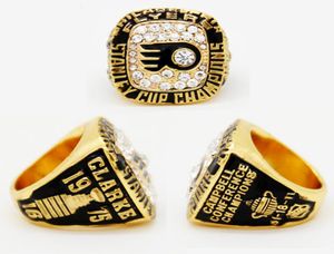 Biżuteria Najnowsze mężczyźni sporty modowe 1975 Philadelphia Flyer Championship Pierścień fanów pamiątki U.