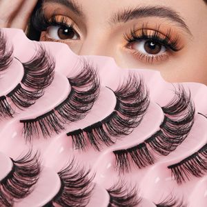 Tjock 10Prairs 3D av ögonfransar Eye Makeup Mink False Lashes Soft Natural 12 Models Gratis frakt 464 LASSE 2