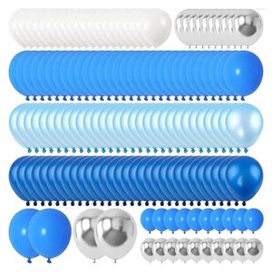 Party Decoration 18/12/10/5 Inch Balloons Arch Kit Graduation Decorations White Silver Blue Birthday Boys