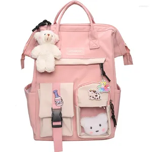 Backpack Style 2024 Women's Preppy Teenage Girl High School Bag Backpacks Fancy Book Schoolbags Cute Travel Pack Rucksack For Female