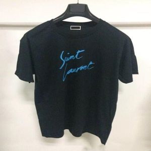 Dupe y-s-l moda tişörtler gündelik logo mektubu tişörtler kostüm kadınlar için yaz kısa kolu tişört tişört t-shirt s-xxl209x