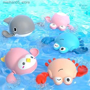 Sand Play Water Fun Baby Shower Toy Childrens Swimming Clockwork Doll Söt och badrum Animal Q240426