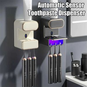 Toothbrush Holders Automatic sensor dental pad dispenser with 3 dental pad slots wall mounted electric dental pad squeezer for bathroom accessories 240426